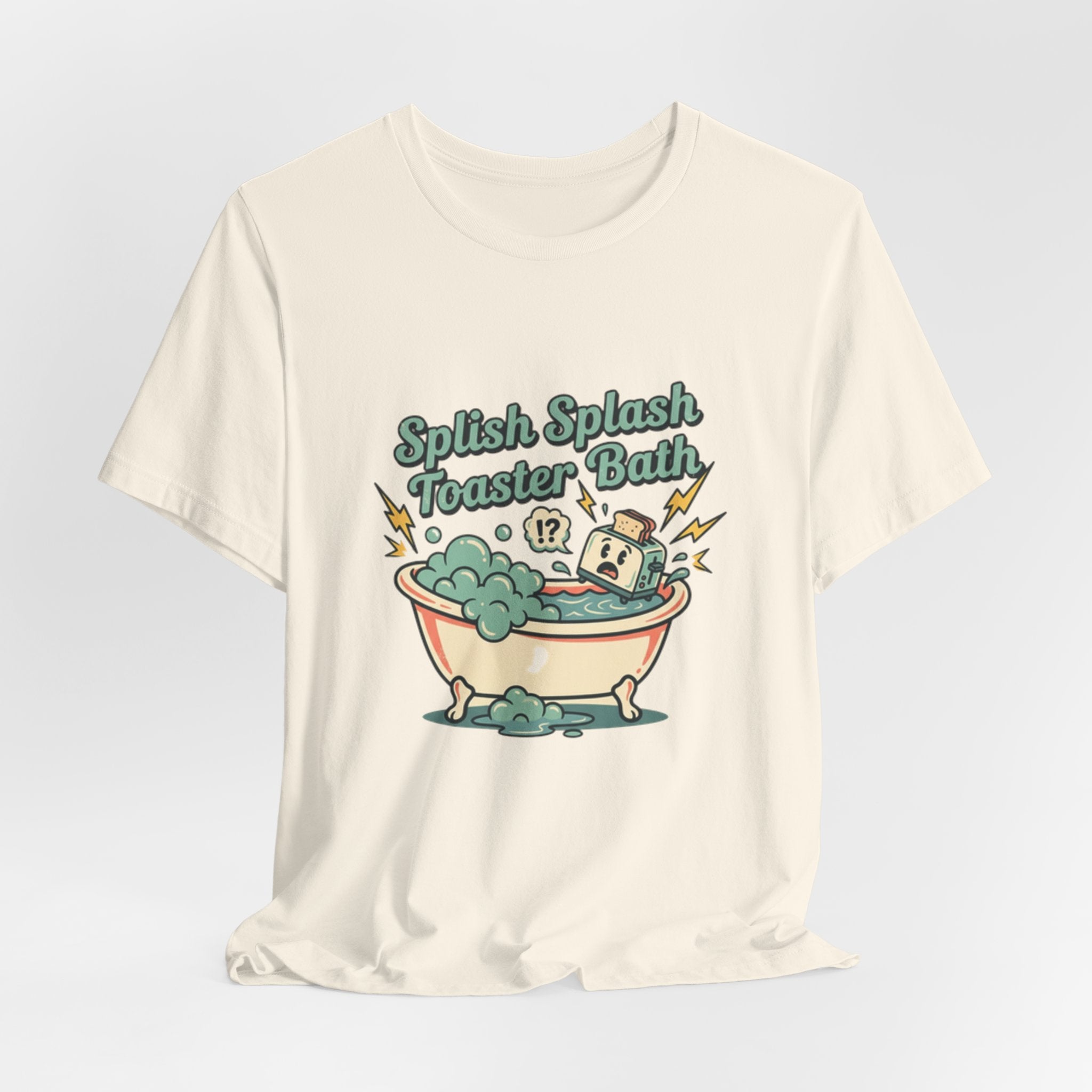 Toaster Bath Graphic Tee — Cute Kawaii Sink or Swim Cartoon Shirt