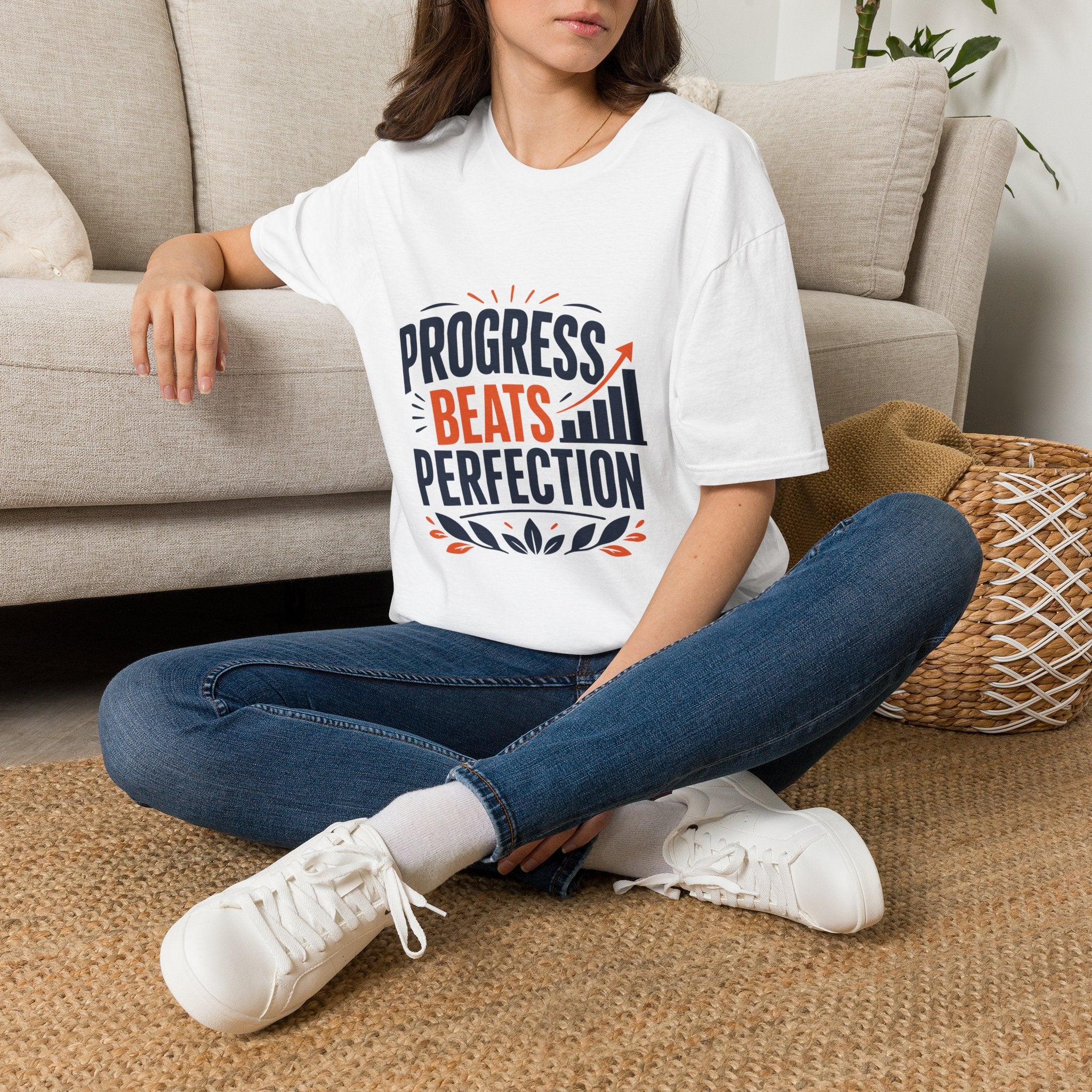 Progress Beats Perfection T-Shirt — Motivational Fitness & Growth Tee