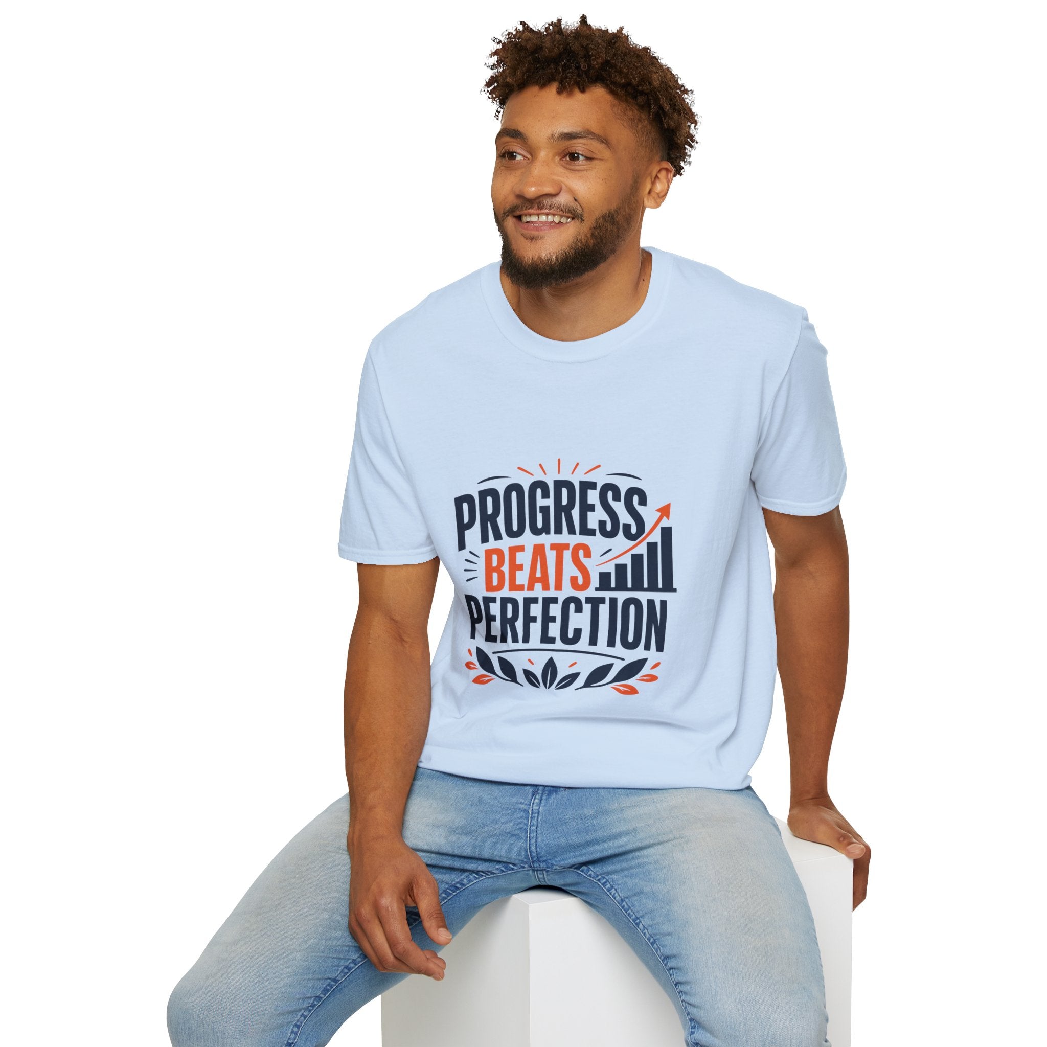 Progress Beats Perfection T-Shirt — Motivational Fitness & Growth Tee