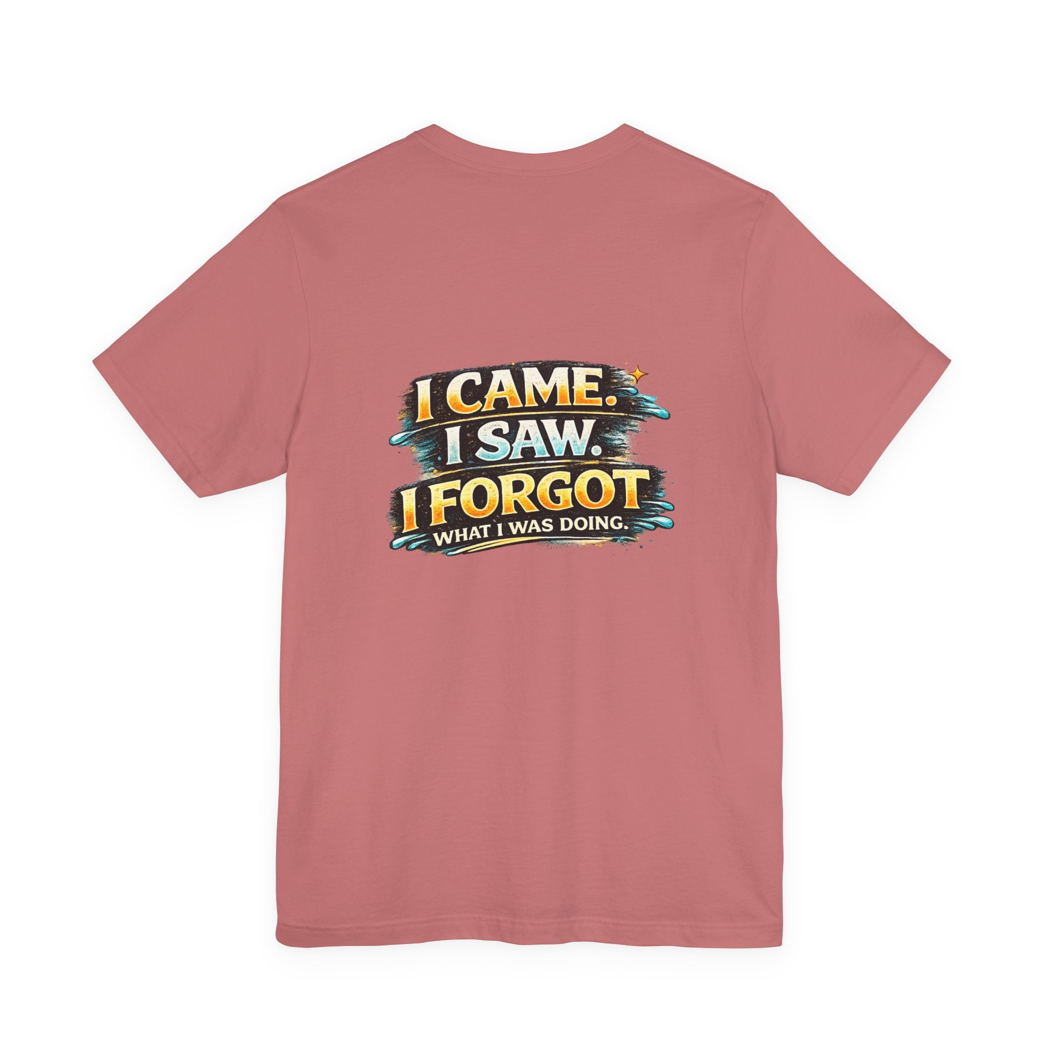 I Came I Saw I Forgot Tee — Funny Retro Graphic Short Sleeve T-Shirt