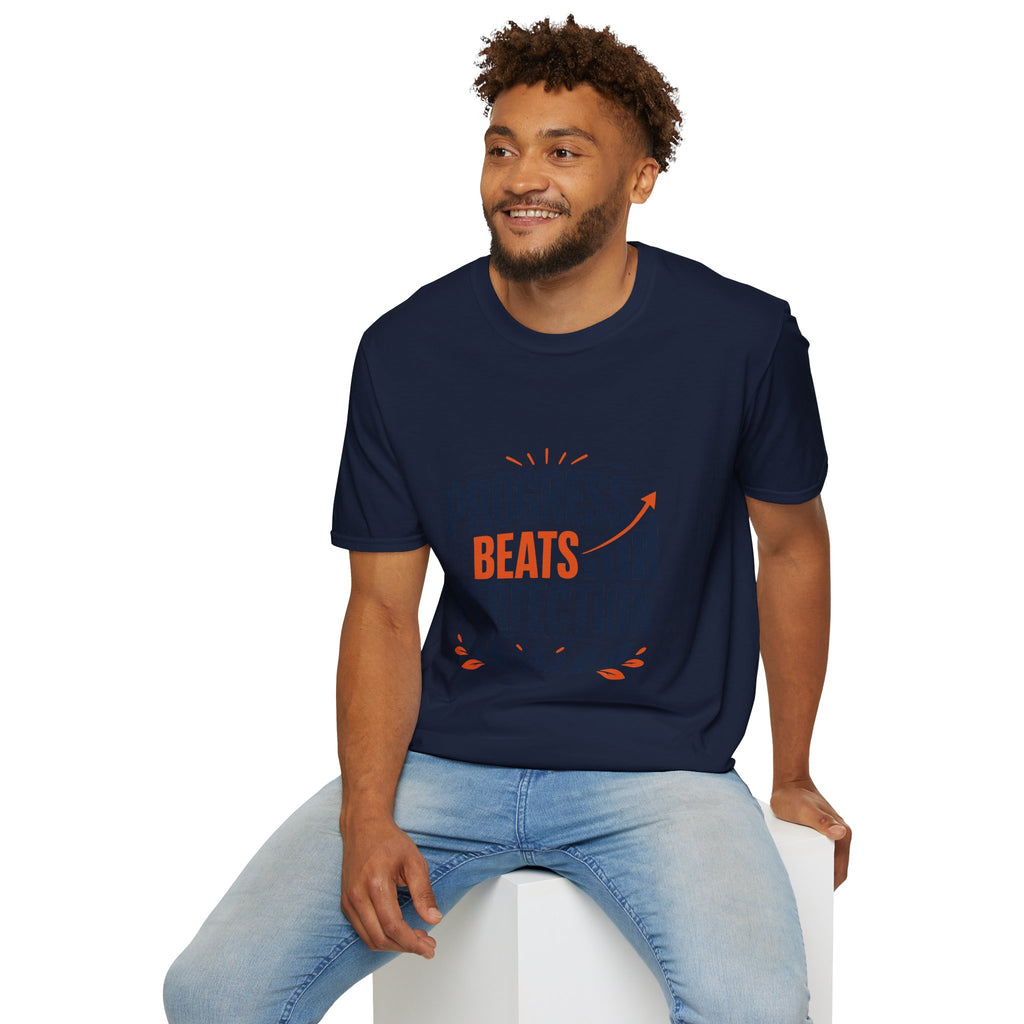 Progress Beats Perfection T-Shirt — Motivational Fitness & Growth Tee