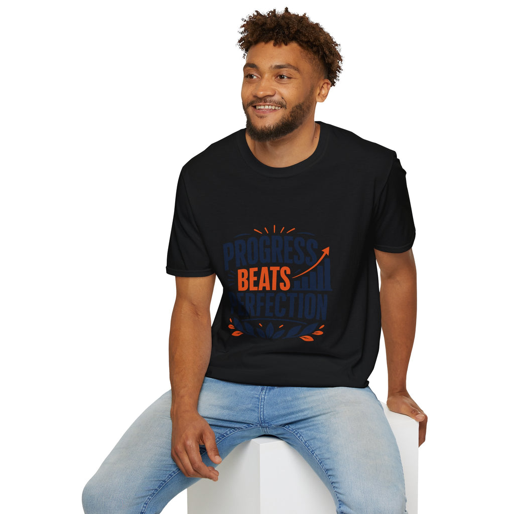 Progress Beats Perfection T-Shirt — Motivational Fitness & Growth Tee