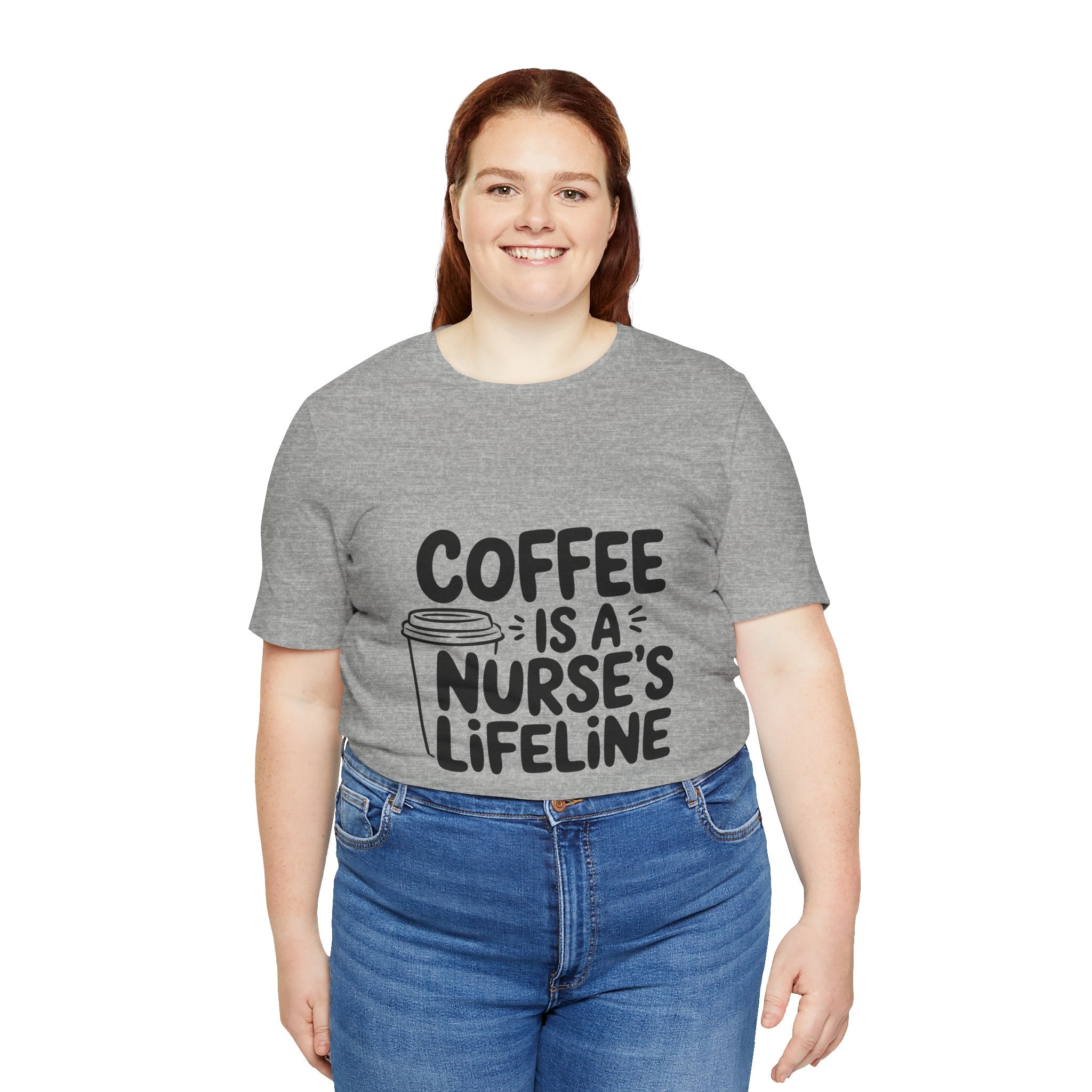 "Coffee Is a Nurse's Lifeline" Short Sleeve Shirt