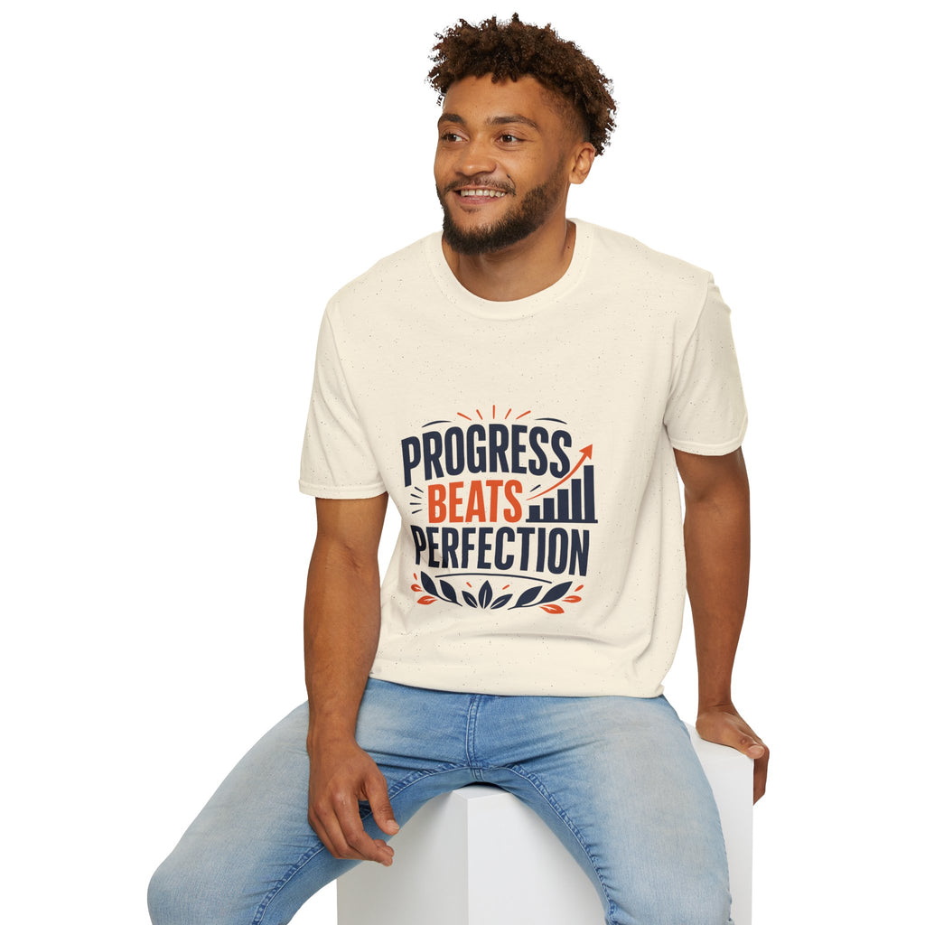 Progress Beats Perfection T-Shirt — Motivational Fitness & Growth Tee